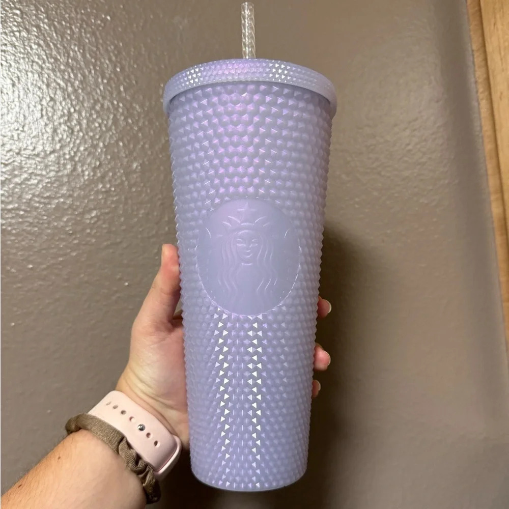 Purple Starbucks iridescent spike cup